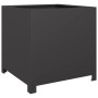 Schwarzer Stahl-Pflanzkübel 50x50x50 cm von , Töpfe und Pflanzgefäße - Ref: Foro24-851213, Preis: 73,39 €, Rabatt: %