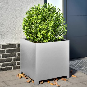 Galvanized steel planter 50x50x50 cm by , Pots and planters - Ref: Foro24-851218, Price: 72,85 €, Discount: %