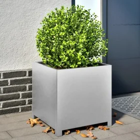 Jardinera de acero galvanizado 50x50x50 cm de , Maceteros y jardineras - Ref: Foro24-851218, Precio: 69,70 €, Descuento: %