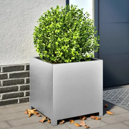 Galvanized steel planter 50x50x50 cm by , Pots and planters - Ref: Foro24-851218, Price: 69,61 €, Discount: %