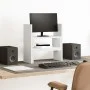 Adjustable white wooden desktop organizer 40x17x41 cm by , Computer bases and risers - Ref: Foro24-854760, Price: 23,68 €, Di...