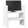 Verstellbarer Schreibtischorganisator aus Holz in Weiß, 40x17x41 cm. von , Computersockel und -erhöhungen - Ref: Foro24-85476...