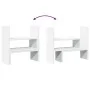 Adjustable white wooden desktop organizer 40x17x41 cm by , Computer bases and risers - Ref: Foro24-854760, Price: 23,68 €, Di...