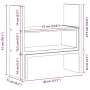 Verstellbarer Schreibtischorganisator aus Holz in Weiß, 40x17x41 cm. von , Computersockel und -erhöhungen - Ref: Foro24-85476...