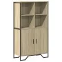 Hoher Schrank aus Eichenholz in Sonoma-Optik, 79,5x35,5x137,5 cm. von , Sideboards - Ref: Foro24-3295308, Preis: 116,52 €, Ra...