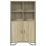 Hoher Schrank aus Eichenholz in Sonoma-Optik, 79,5x35,5x137,5 cm. von , Sideboards - Ref: Foro24-3295308, Preis: 116,52 €, Ra...