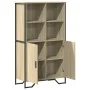 Hoher Schrank aus Eichenholz in Sonoma-Optik, 79,5x35,5x137,5 cm. von , Sideboards - Ref: Foro24-3295308, Preis: 116,52 €, Ra...