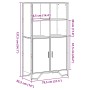 Hoher Schrank aus Eichenholz in Sonoma-Optik, 79,5x35,5x137,5 cm. von , Sideboards - Ref: Foro24-3295308, Preis: 117,93 €, Ra...
