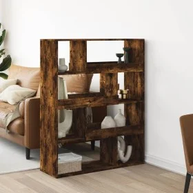 Engineered wood smoked oak bookshelf 100x33x125.5 cm by , Bookcases and shelves - Ref: Foro24-3309334, Price: 97,16 €, Discou...