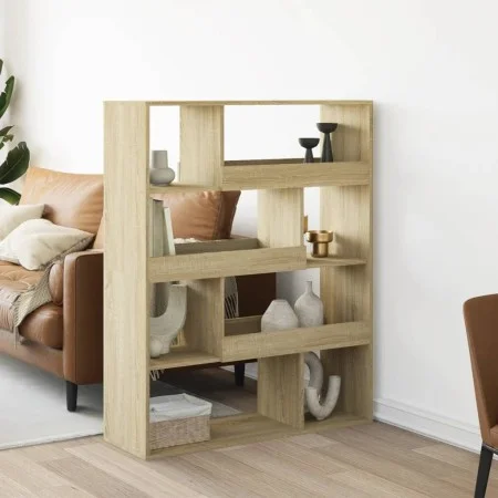 Room divider in Sonoma oak wood 100x33x125.5 cm by , Bookcases and shelves - Ref: Foro24-3309485, Price: 97,53 €, Discount: %