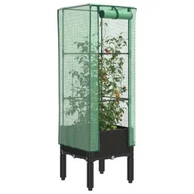 Hochbeet mit Gewächshausabdeckung im Rattan-Look, 40x40x140 cm. von , Töpfe und Pflanzgefäße - Ref: Foro24-4015818, Preis: 52...