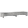 Monitor stand made of gray concrete and wood drawers, measuring 100x27x15 cm. by , Computer bases and risers - Ref: Foro24-85...