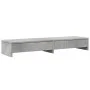 Monitor stand made of gray concrete and wood drawers, measuring 100x27x15 cm. by , Computer bases and risers - Ref: Foro24-85...