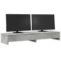 Monitor stand made of gray concrete and wood drawers, measuring 100x27x15 cm. by , Computer bases and risers - Ref: Foro24-85...
