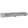 Monitor stand made of gray concrete and wood drawers, measuring 100x27x15 cm. by , Computer bases and risers - Ref: Foro24-85...