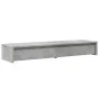Monitor stand made of gray concrete and wood drawers, measuring 100x27x15 cm. by , Computer bases and risers - Ref: Foro24-85...