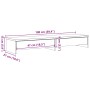 Monitor stand made of gray concrete and wood drawers, measuring 100x27x15 cm. by , Computer bases and risers - Ref: Foro24-85...