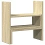 Adjustable desktop organizer Sonoma oak 40x17x41 cm by , Computer bases and risers - Ref: Foro24-854762, Price: 23,98 €, Disc...