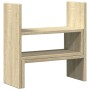 Verstellbarer Schreibtischorganisator Eiche Sonoma 40x17x41 cm von , Computersockel und -erhöhungen - Ref: Foro24-854762, Pre...