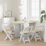 Folding butterfly dining set 5 pieces Crown white pine wood by , Furniture sets for kitchens and dining rooms - Ref: Foro24-3...