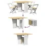 Folding butterfly dining set 5 pieces Crown white pine wood by , Furniture sets for kitchens and dining rooms - Ref: Foro24-3...