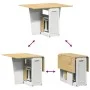Folding butterfly dining set 5 pieces Crown white pine wood by , Furniture sets for kitchens and dining rooms - Ref: Foro24-3...