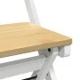 Folding butterfly dining set 5 pieces Crown white pine wood by , Furniture sets for kitchens and dining rooms - Ref: Foro24-3...