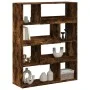 Separador de ambientes madera roble ahumado 100x33x125,5 cm de , Librerías y estanterías - Ref: Foro24-3309487, Precio: 97,15...