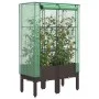 Hochbeet mit Gewächshausabdeckung im Rattan-Look, 80x40x140 cm. von , Töpfe und Pflanzgefäße - Ref: Foro24-4015805, Preis: 68...
