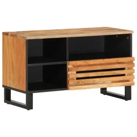 Mueble de TV madera maciza de acacia 80x34x46 cm by , CD and DVD storage - Ref: Foro24-377520, Price: 64,98 €, Discount: %