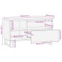 Massives Mangoholz-TV-Möbel 80x34x46 cm von , CD- und DVD-Speicher - Ref: Foro24-377522, Preis: 65,91 €, Rabatt: %