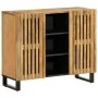 Massiver Sideboard aus grobem Mangoholz 90x34x75 cm von , Schließfächer und Lagerschränke - Ref: Foro24-377574, Preis: 194,35...
