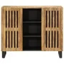 Massiver Sideboard aus grobem Mangoholz 90x34x75 cm von , Schließfächer und Lagerschränke - Ref: Foro24-377574, Preis: 194,35...
