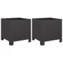 Pflanzkübel 2 Stück Schwarz Stahl 30x30x30 cm von , Töpfe und Pflanzgefäße - Ref: Foro24-851186, Preis: 56,56 €, Rabatt: %