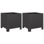 Pflanzkübel 2 Stück Schwarz Stahl 30x30x30 cm von , Töpfe und Pflanzgefäße - Ref: Foro24-851186, Preis: 57,55 €, Rabatt: %