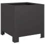 Pflanzkübel 2 Stück Schwarz Stahl 30x30x30 cm von , Töpfe und Pflanzgefäße - Ref: Foro24-851186, Preis: 57,55 €, Rabatt: %