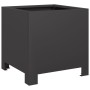 Pflanzkübel 2 Stück Schwarz Stahl 30x30x30 cm von , Töpfe und Pflanzgefäße - Ref: Foro24-851186, Preis: 57,55 €, Rabatt: %