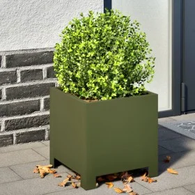 Jardineras 2 unidades acero verde oliva 30x30x30 cm von , Töpfe und Pflanzgefäße - Ref: Foro24-851192, Preis: 58,60 €, Rabatt: %