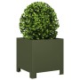 Jardineras 2 unidades acero verde oliva 30x30x30 cm von , Töpfe und Pflanzgefäße - Ref: Foro24-851192, Preis: 59,63 €, Rabatt: %
