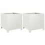 Jardineras 2 unidades acero blanco 40x40x40 cm von , Töpfe und Pflanzgefäße - Ref: Foro24-851202, Preis: 83,62 €, Rabatt: %