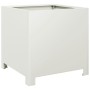 Jardineras 2 unidades acero blanco 40x40x40 cm von , Töpfe und Pflanzgefäße - Ref: Foro24-851202, Preis: 83,62 €, Rabatt: %