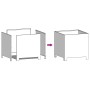 Jardineras 2 unidades acero blanco 40x40x40 cm von , Töpfe und Pflanzgefäße - Ref: Foro24-851202, Preis: 83,62 €, Rabatt: %