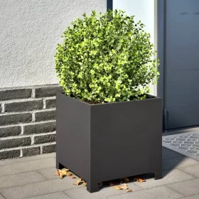 Jardineras 2 unidades acero negro 40x40x40 cm by , Pots and planters - Ref: Foro24-851200, Price: 78,69 €, Discount: %