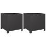Jardineras 2 unidades acero negro 40x40x40 cm von , Töpfe und Pflanzgefäße - Ref: Foro24-851200, Preis: 79,91 €, Rabatt: %
