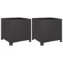 Jardineras 2 unidades acero negro 40x40x40 cm de , Maceteros y jardineras - Ref: Foro24-851200, Precio: 78,66 €, Descuento: %