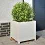 Weißer Stahl-Pflanzkübel 50x50x50 cm von , Töpfe und Pflanzgefäße - Ref: Foro24-851214, Preis: 73,45 €, Rabatt: %