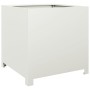 Jardinera de acero blanca 50x50x50 cm by , Pots and planters - Ref: Foro24-851214, Price: 73,45 €, Discount: %