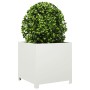 Jardinera de acero blanca 50x50x50 cm by , Pots and planters - Ref: Foro24-851214, Price: 73,45 €, Discount: %