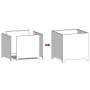 Jardinera de acero blanca 50x50x50 cm by , Pots and planters - Ref: Foro24-851214, Price: 73,45 €, Discount: %