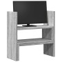 Organizador escritorio ajustable madera gris Sonoma 40x17x41 cm by , Computer bases and risers - Ref: Foro24-854765, Price: 2...